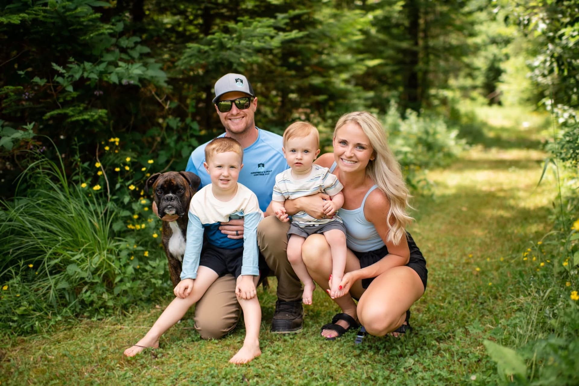 The Campbell family enjoying time together in Maine